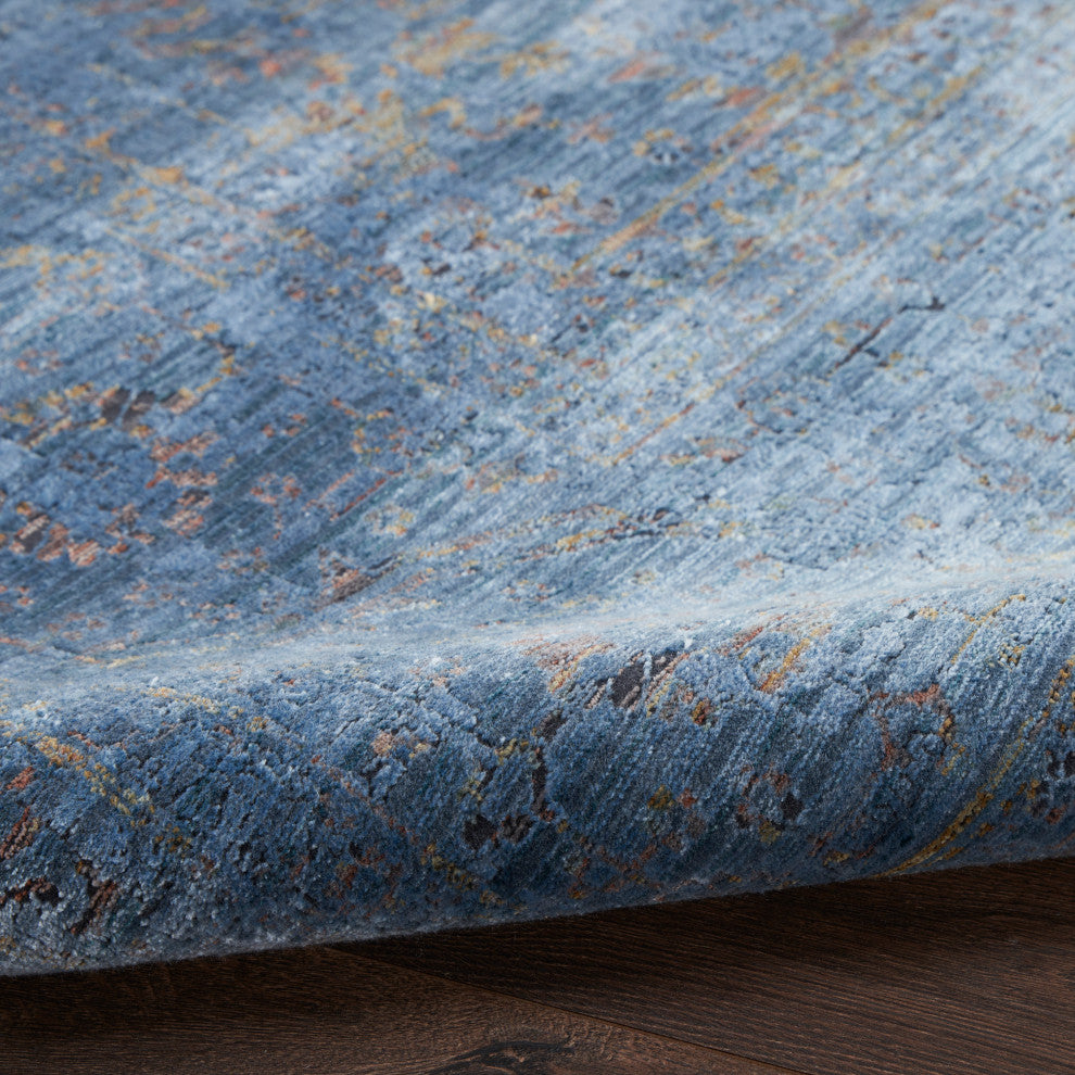Nourison Luxurious 5'3" x 7'3" Blue Vintage Indoor Rug