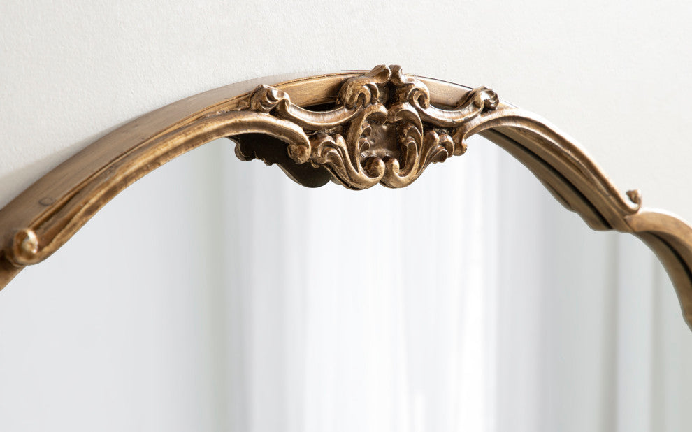 Novella Decorative Wall Mirror, Gold, 30"x18"