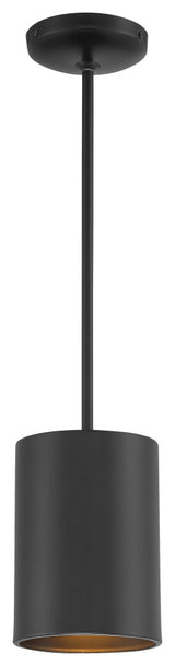 Pilson XL Short Pendant, Matte Black Finish, Matte Black, Rigid Stem