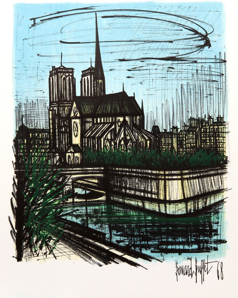 Bernard Buffet "Notre Dame" Lithograph