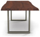 Brooks Dining Table, Americano, Pewter, 40"x92", U-Base
