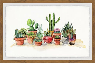 "Potted Plants" Framed Painting Print, 30"x20"