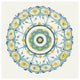 "Lakai Circle I Blue and Yellow" Digital Paper Print by Kathrine Lovell, 38"x38"