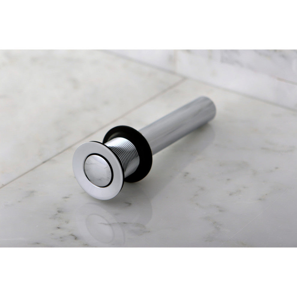 Fauceture Push Pop-Up Drain without Overflow, Polished Chrome