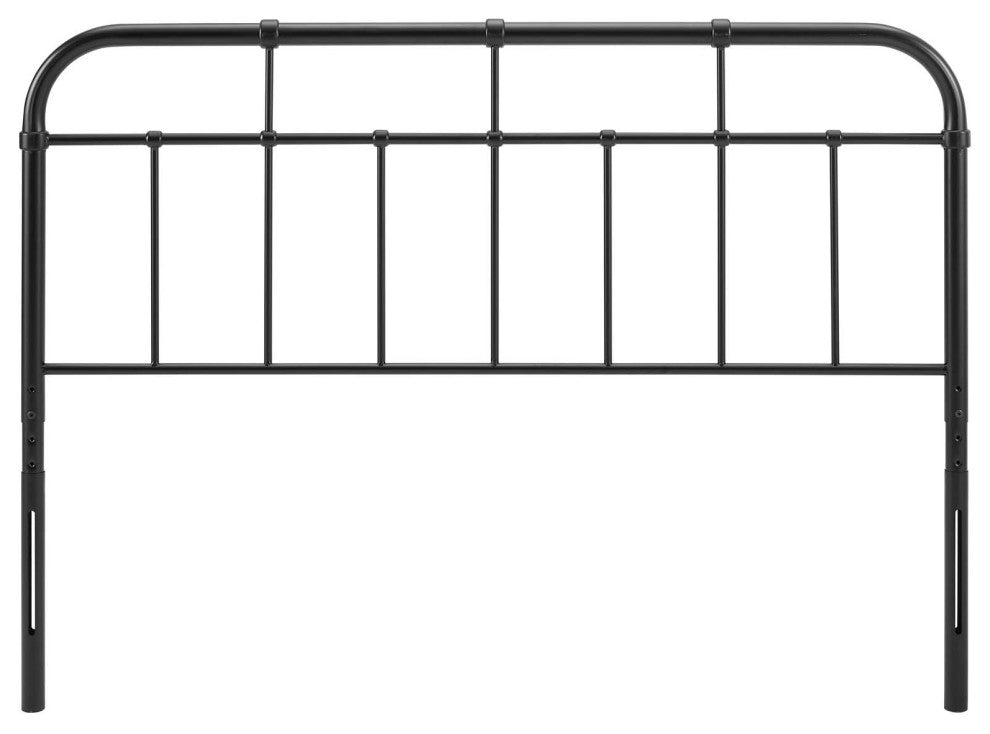 Headboard, King Size, Metal, Black, Modern Farmhouse, Bedroom Master Suite