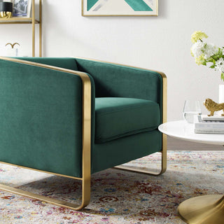 Visualize Accent Club Lounge Performance Velvet Armchair by Modway