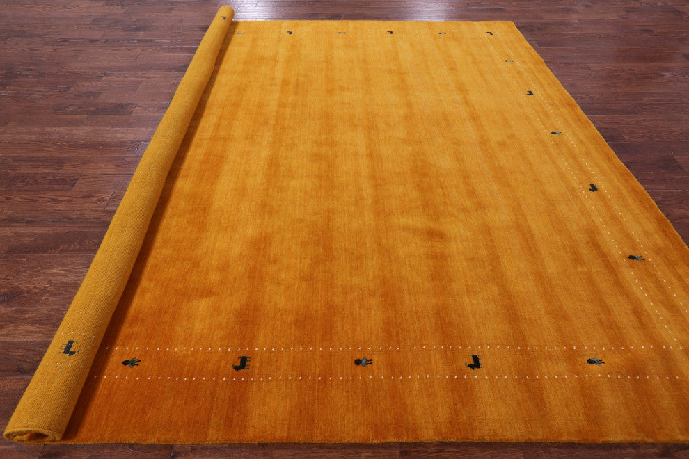 10' Square Persian Gabbeh Hand Knotted Rug - Q15145