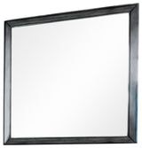 Benzara BM166011 Wooden Frame Square Mirror, Gray