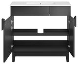 Miles 36" Bathroom Vanity - White Black