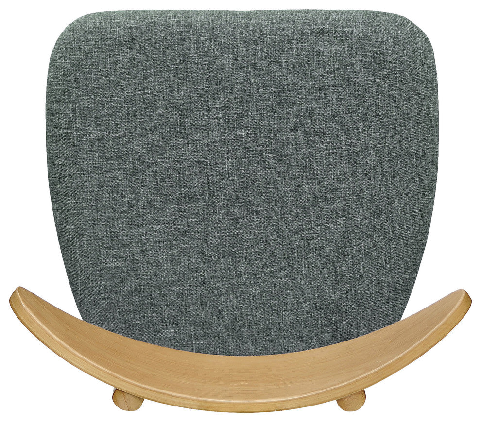 GDF Studio 5-Piece Issaic Fabric and Finished Wood Dining Set, Gray/Oak