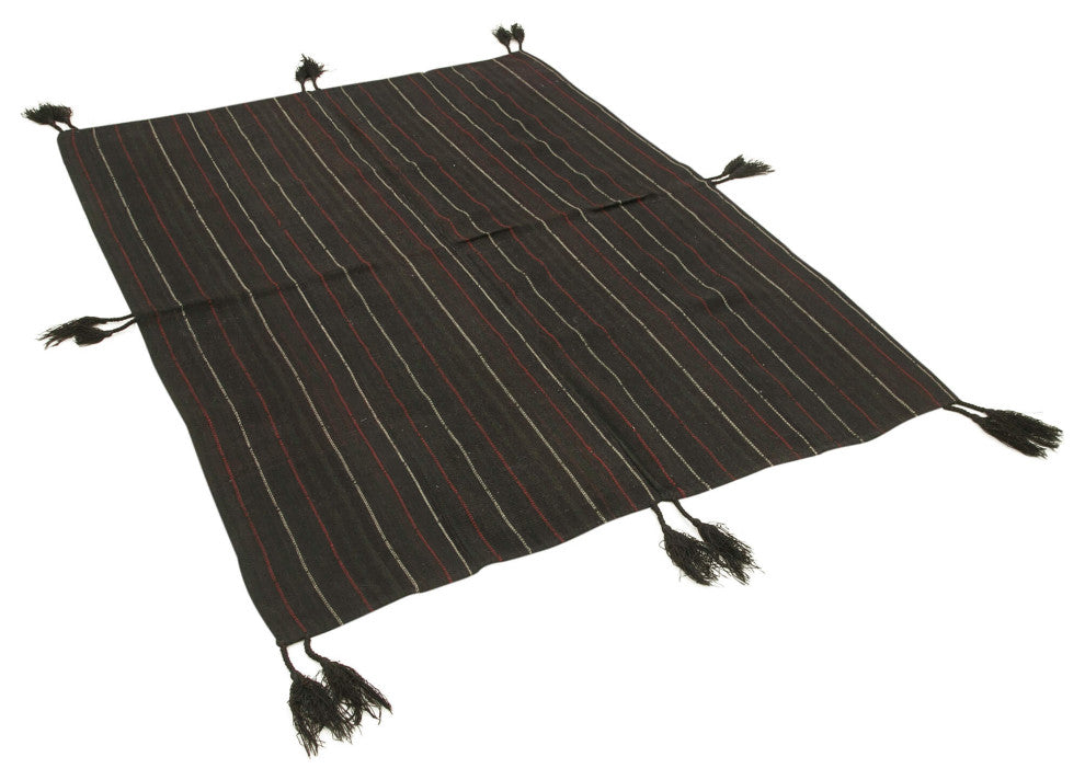 Rug N Carpet - Handmade Oriental 4' 6'' x 6' 0'' Tribal Kilim Rug