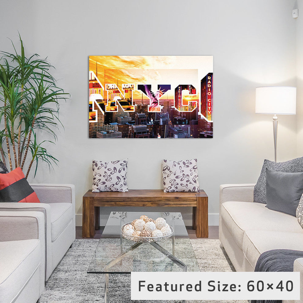 "NYC" by NYC Sunset" by Philippe Hugonnard, 26x18x1.5