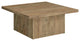 Devar Square Engineered Wood Coffee Table Mango Brown