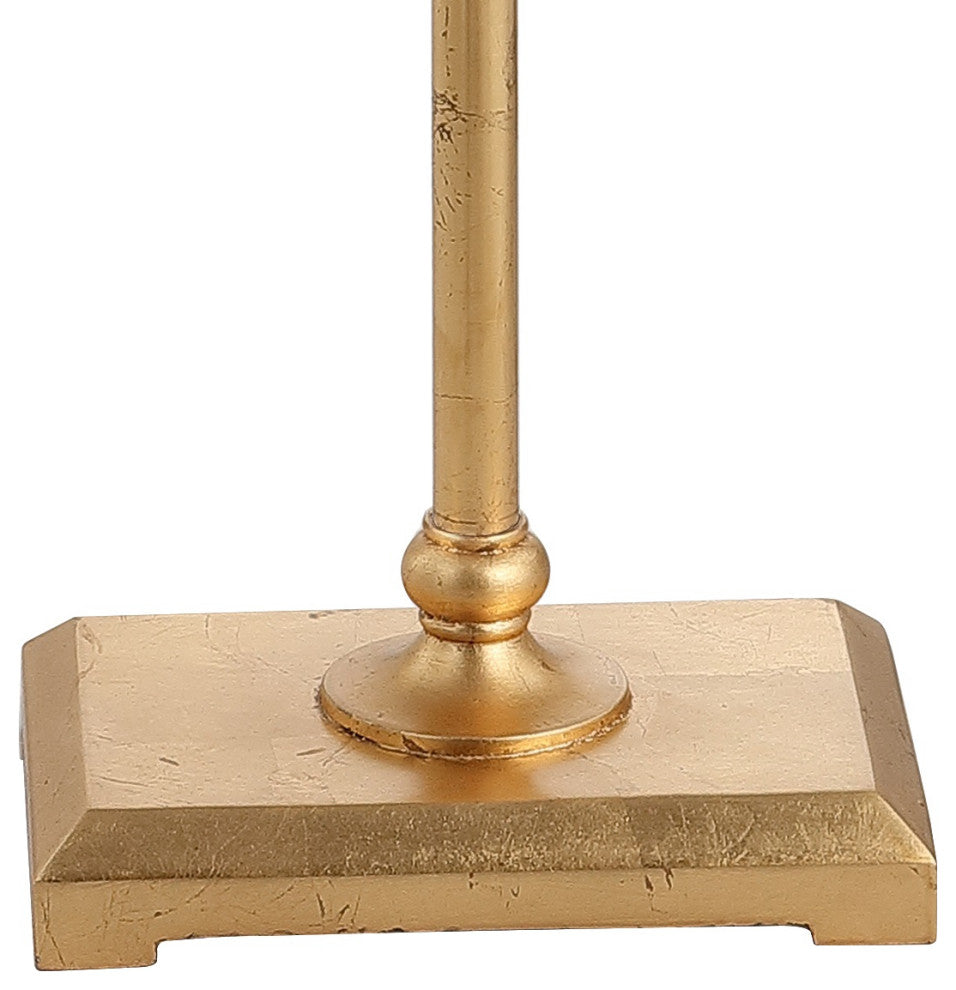 Juno Metal LED Floor Lamp, Gold Leaf, 62.5"
