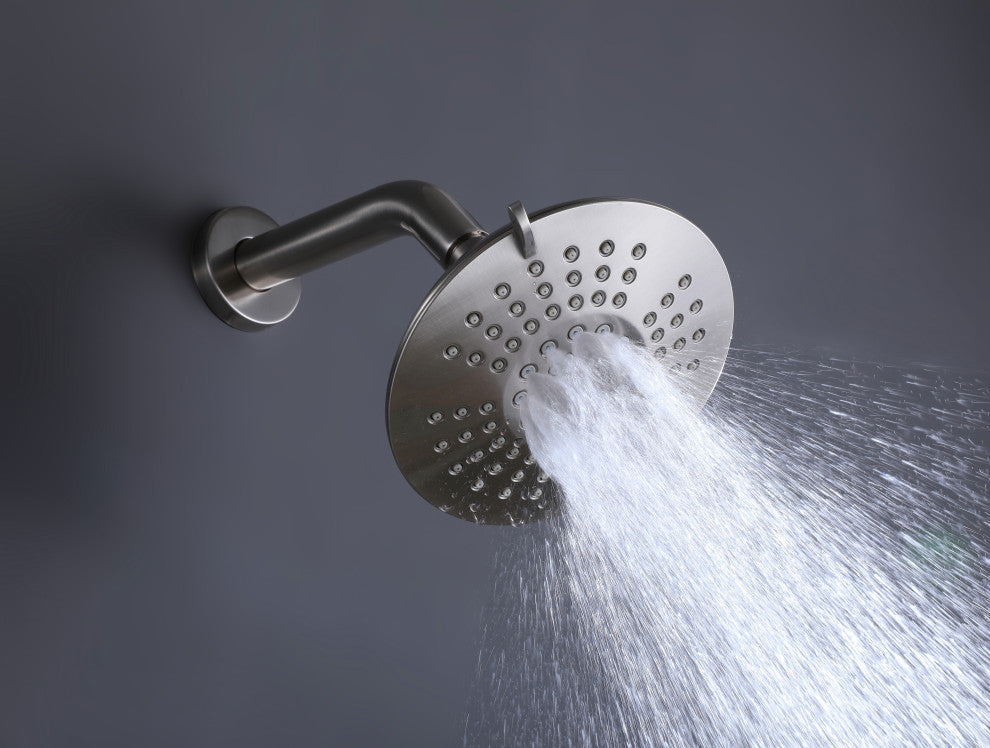 Pressure Balanced 5-Function Shower Faucet with Rough-in Valve, Brushed Nicke