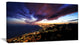 "Barcelona Skyline Panorama" Cityscape Artwork Canvas, 32"x16"