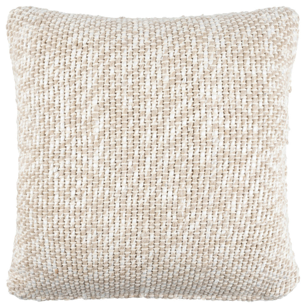Surya Theresa Cream Pillow Shell With Polyester Insert 20"H X 20"W