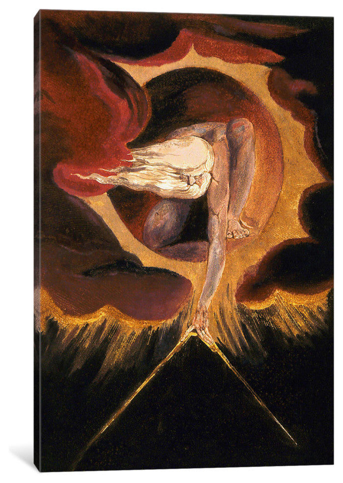 "The Ancient of Days 1794" by William Blake, 26x18x1.5"