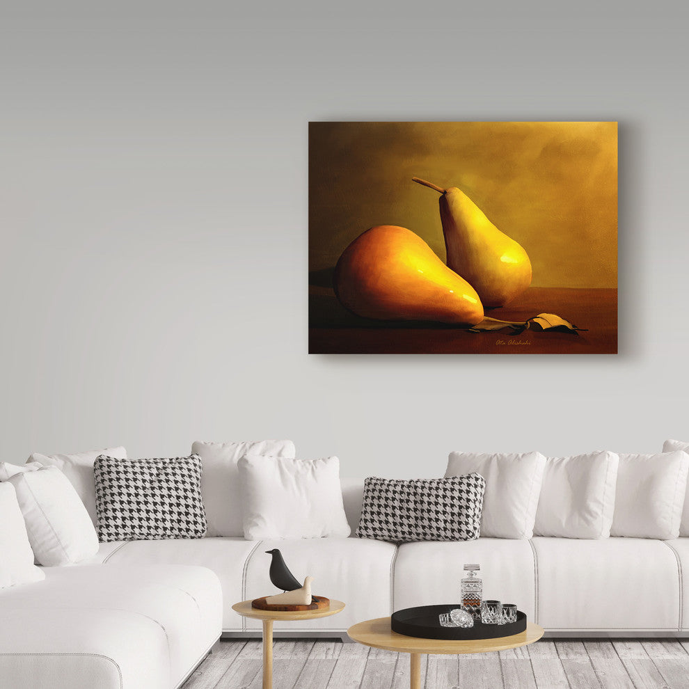 "Pears Still Life" by Ata Alishahi, Canvas Art, 24"x18"