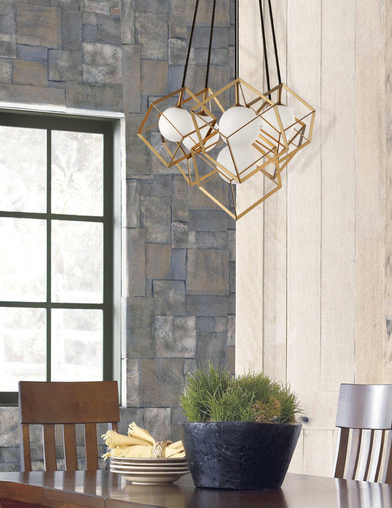 6LT Halogen Pendant Gold