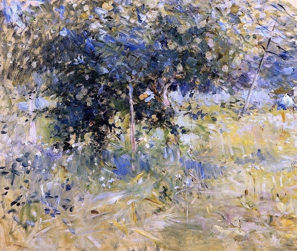 Berthe Morisot Willows in the Garden at Bougival Wall Decal Print