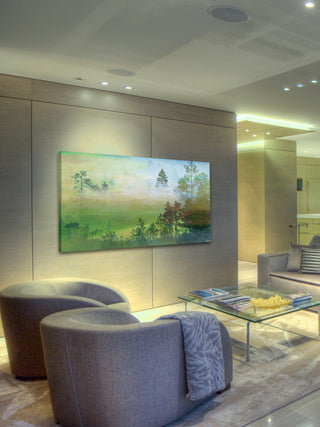 "Misty Pine Forest" Fine Art Canvas Print, 24"x12"