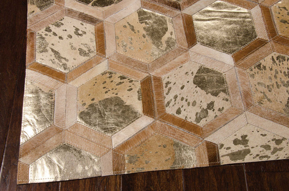 Michael Amini City Chic 8' x 10' Amber Gold Modern Indoor Rug