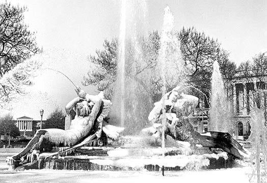 Logan Square - Frozen in Time, Philadelphia, PA - Gallery Wrapped Canvas Art