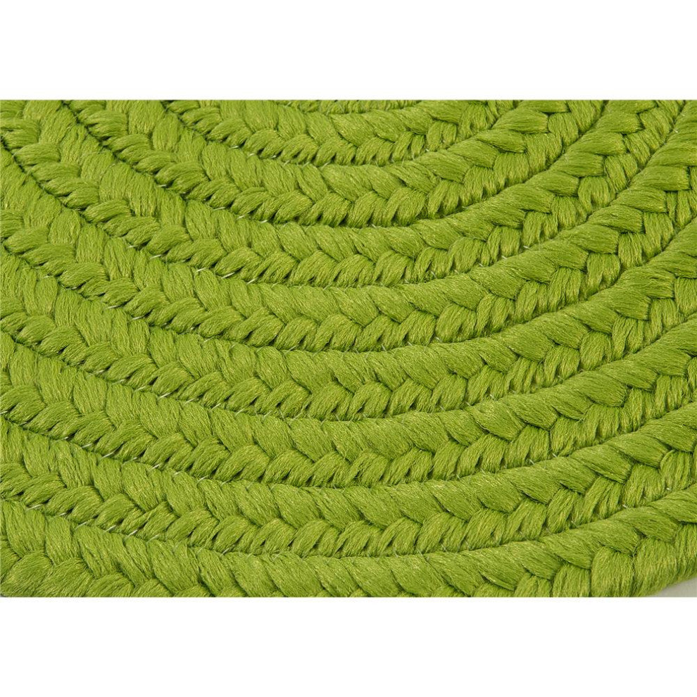 Colonial Mills Rug Reversible Flat-Braid, Oval Runner Lime Runner, Oval