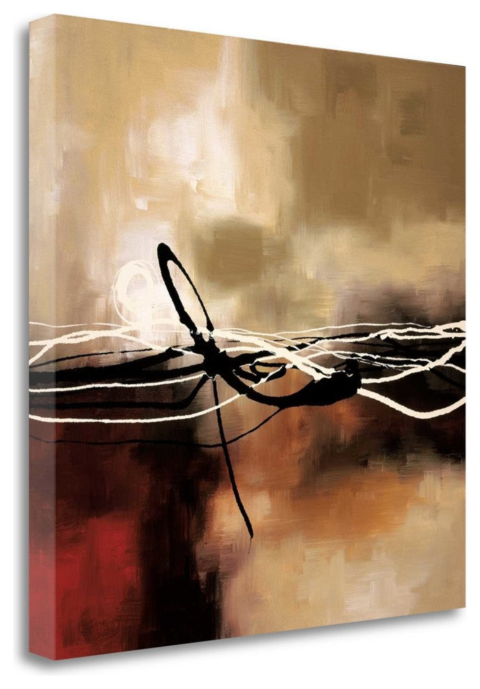 "Symphony In Red And Khaki II" By Laurie Maitland, Giclee on Gallery Wrap Canvas