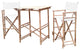 Director High Square 3-Piece Table Set, White, Natural