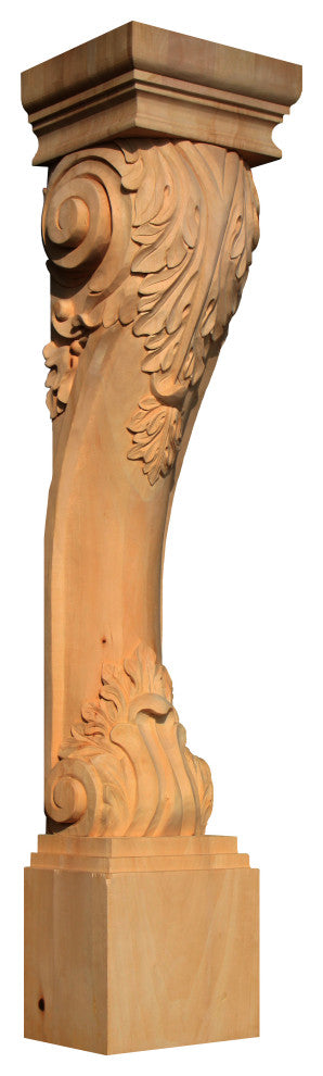 36"H Large Corbels for Cabinets, Basswood, 8"Wx7.25"Dx36"H
