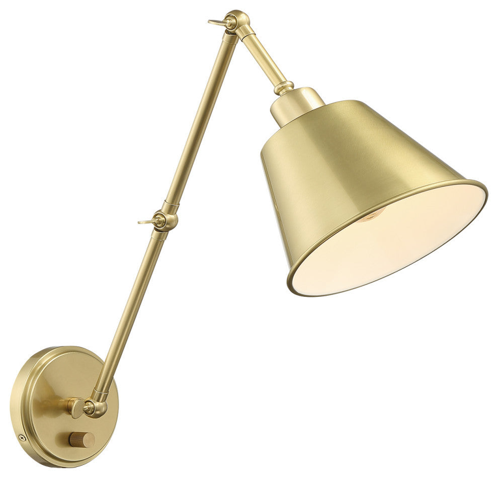 Crystorama MIT-A8021-AG, 1-Light Wall Mount, Aged Brass