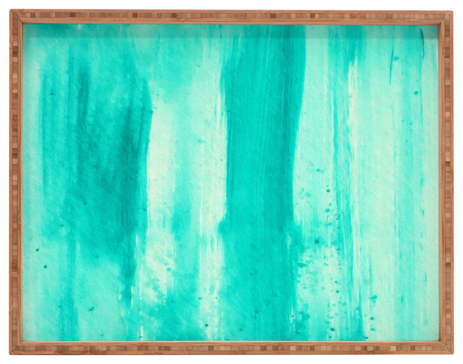 Modern Dance Aqua Passion Rectangular Tray, Large