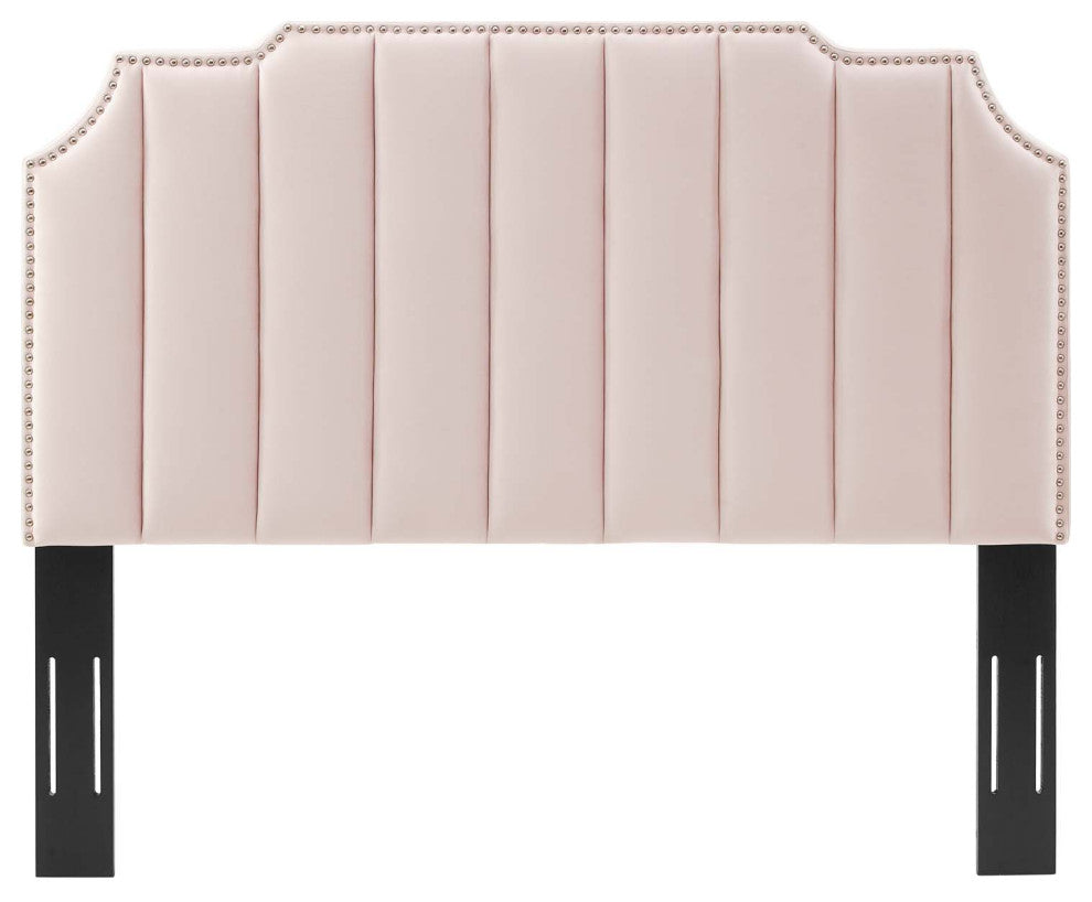 Headboard, Twin Size, Velvet, Pink, Modern Contemporary, Bedroom Master Suite