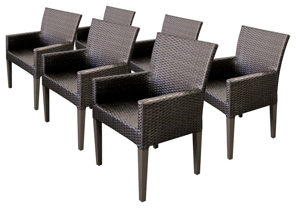 6 Barbados Dining Chairs With Arms Espresso