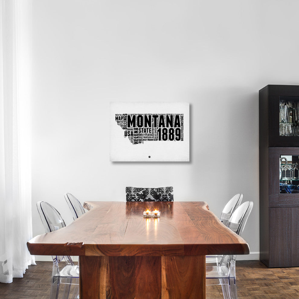 "Montana Watercolor Word Cloud" Fine Art Print