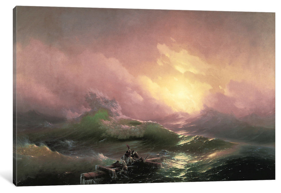 "The Ninth Wave, 1850" by Ivan Aivazovsky, Canvas Print, 18"x12"