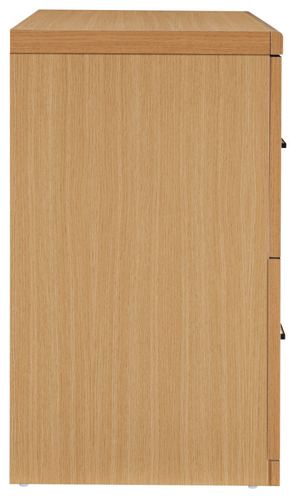 Alpine 2-Drawer Lateral File With Lockdowel Fastening System, Natural Finish