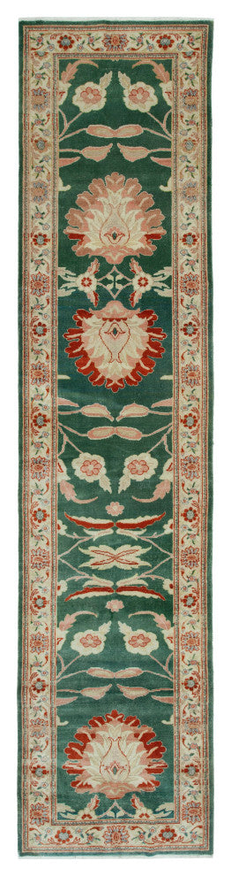 Rug N Carpet - Handmade Oriental 2' 10" x 12' 0" Runner Oushak Area Rug