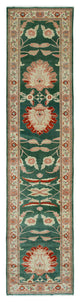 Rug N Carpet - Handmade Oriental 2' 10" x 12' 0" Runner Oushak Area Rug