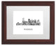 Marlene Watson 'Phoenix Arizona Skyline' Matted Art, Wood Frame, White, 14x11