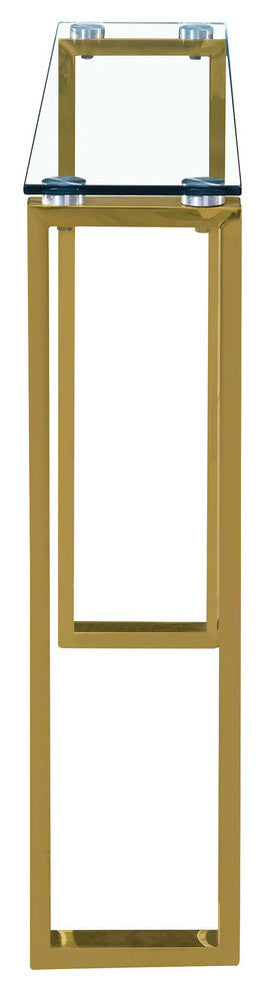 Narrow Gem Gold Console Table