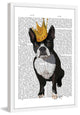 "Boston Terrier Crown" Framed Painting Print, 24"x36"