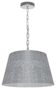1 Light Brynn Small Pendant, Grey/Clear Shade, Polished Chrome