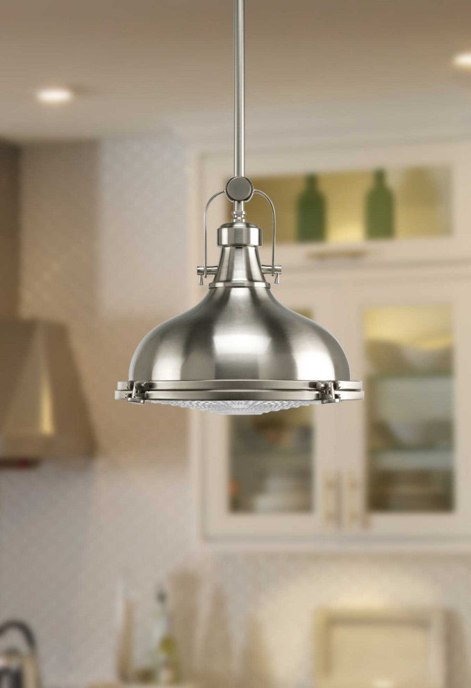 1-Light Pendant, Brushed Nickel