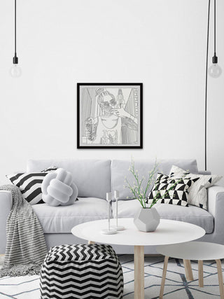 "NY Ice Cream" Framed Painting Print, 32"x32"