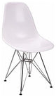 Nicer Furniture  Set of Four (4) White - Side Chair Steel Legs