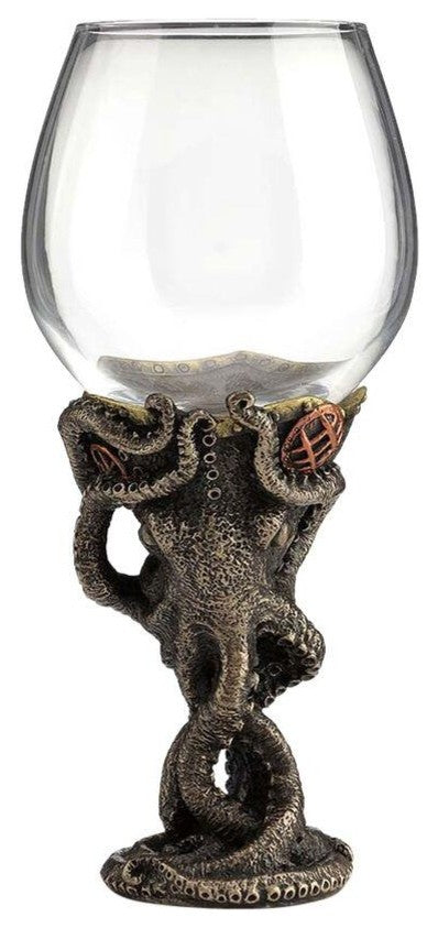 Steampunk Octopus Tentacle Wine Glass