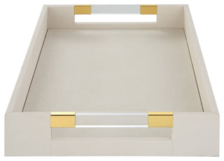Uttermost Wessex White Shagreen Tray